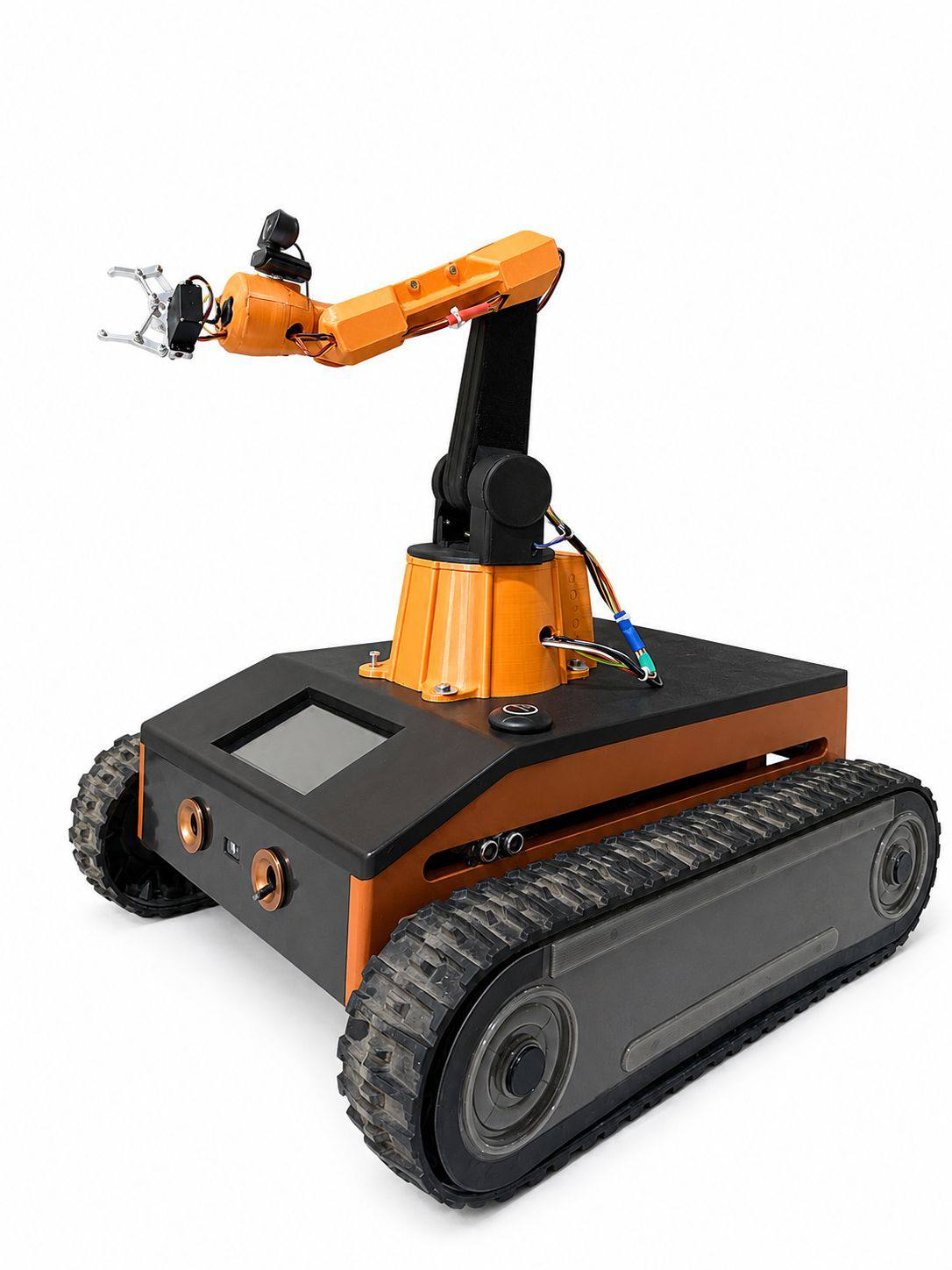 صورة مشروع Autonomous Tracked Vehicle with a Six-Axis Robotic Arm for Remote Industrial Operations