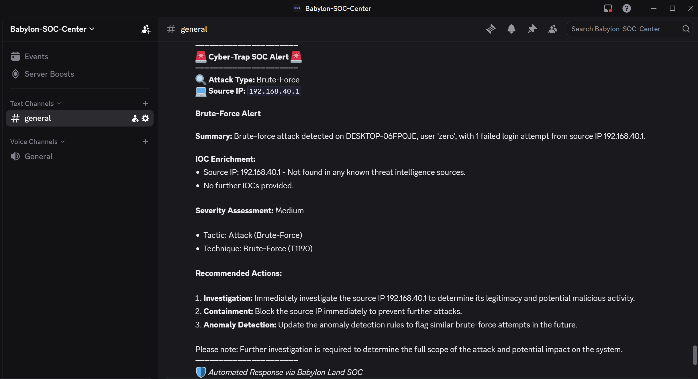 صورة مشروع SmartSOC – AI-Driven Security Operations and Response Platform