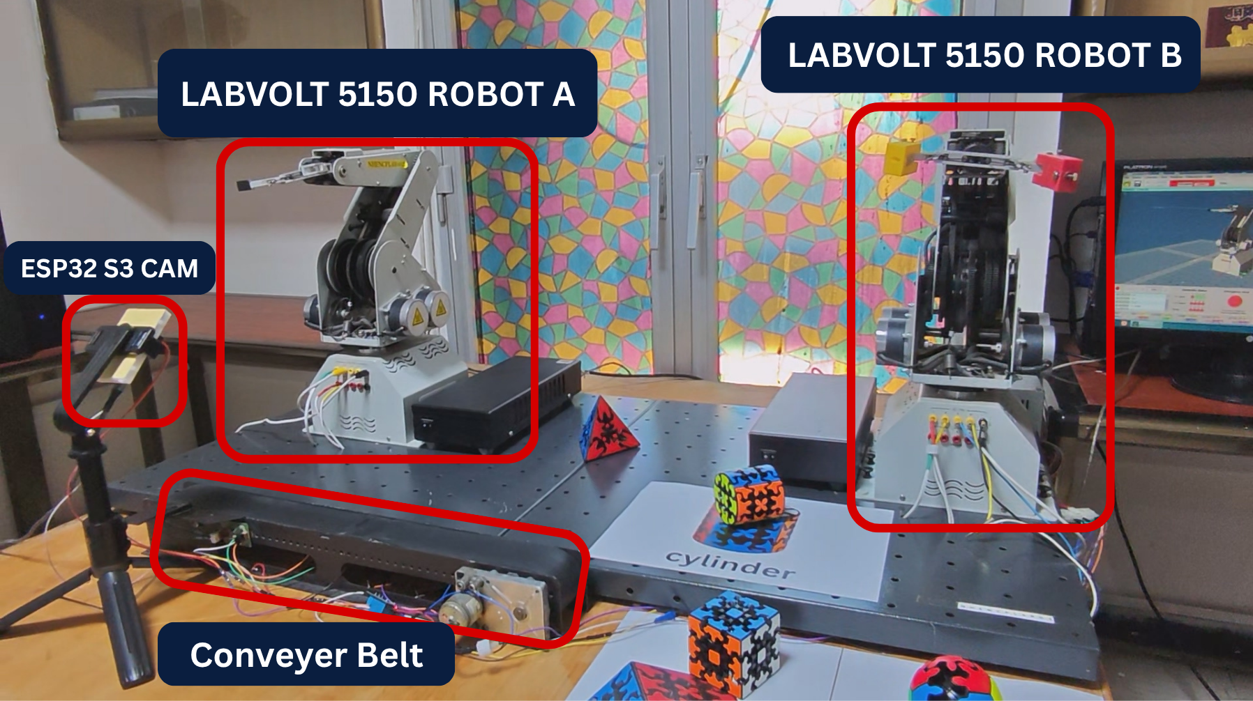 صورة مشروع Intelligent Vision-Based Dual-Robot System for Object Handoff and Sorting