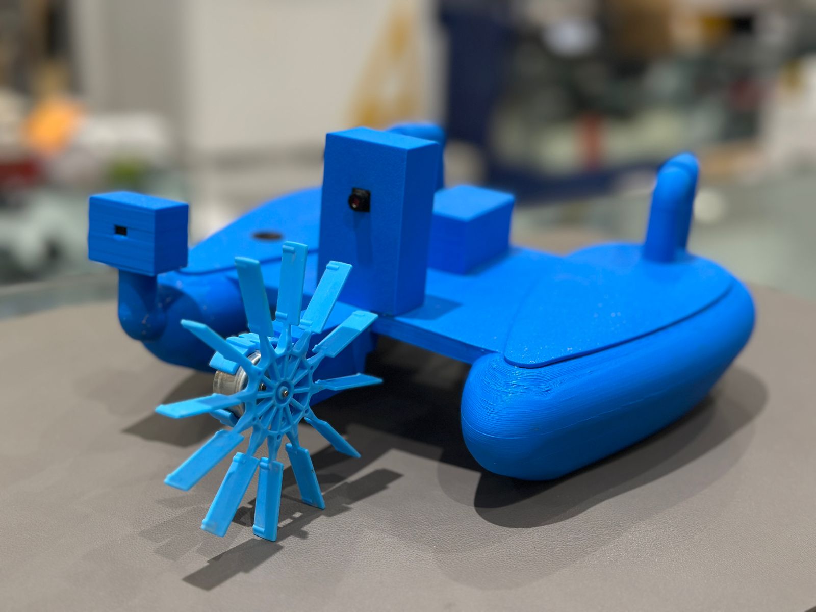 صورة المشروع: Tigris Eye: Design and Development of a Low-Cost Autonomous Surface Robot Fleet for AI-Powered River Water Quality Monitoring with Hydrokinetic Energy Harvesting and Bio-Inspired Fin Steering